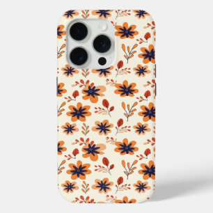  Watercolor Fall Floral Seamless Pattern iPhone 15 Pro Case