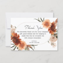 watercolor fall floral terracotta wedding modern