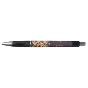 Watercolor Fall Flowers-Purple