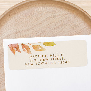 Watercolor Fall Foliage Return Address