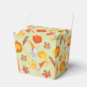 Watercolor Fall Gnomes, Pumpkins And Leaves Favour Box