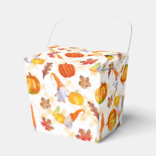 Watercolor Fall Gnomes, Pumpkins And Leaves Favour Favour Box