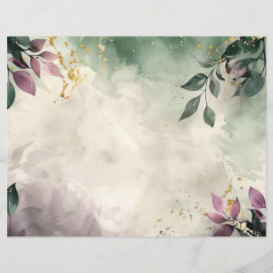watercolor fall leaves pattern scrapbook paper