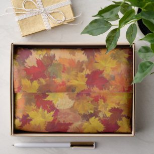 Watercolor Fall Leaves - Vintage Autumn Pattern  Tissue Paper