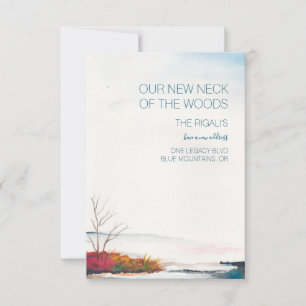 Watercolor Fall Moving Announcement