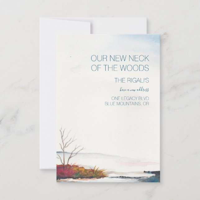 Watercolor Fall Moving Announcement (Front)