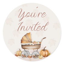 Watercolor Fall Pumpkin You're Invited