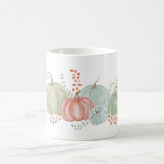 Watercolor Fall Pumpkins  Coffee Mug (Center)