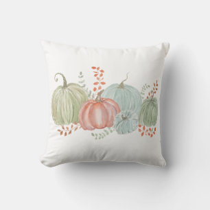 Watercolor Fall Pumpkins  Cushion