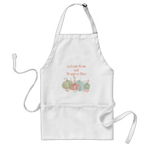 Watercolor Fall Pumpkins  Standard Apron