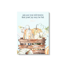 Watercolor Fall Pumpkins With Joy Bible Verse