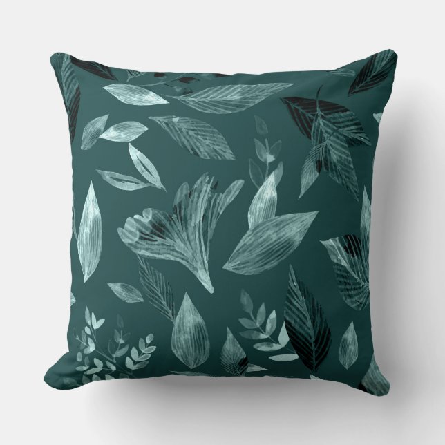 Watercolor fallen leaves 10 cushion (Front)