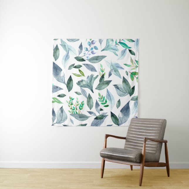 Watercolor fallen leaves 11 tapestry (In Situ)