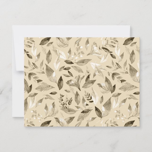 Watercolor fallen leaves 4 card (Front)