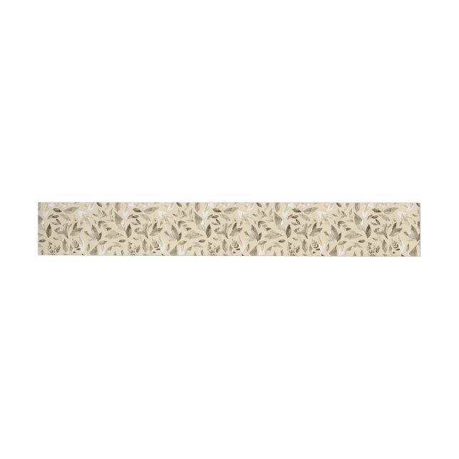 Watercolor fallen leaves 4 wrap around label (Individual)