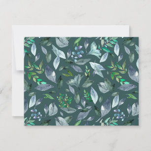 Watercolor fallen leaves 5 save the date