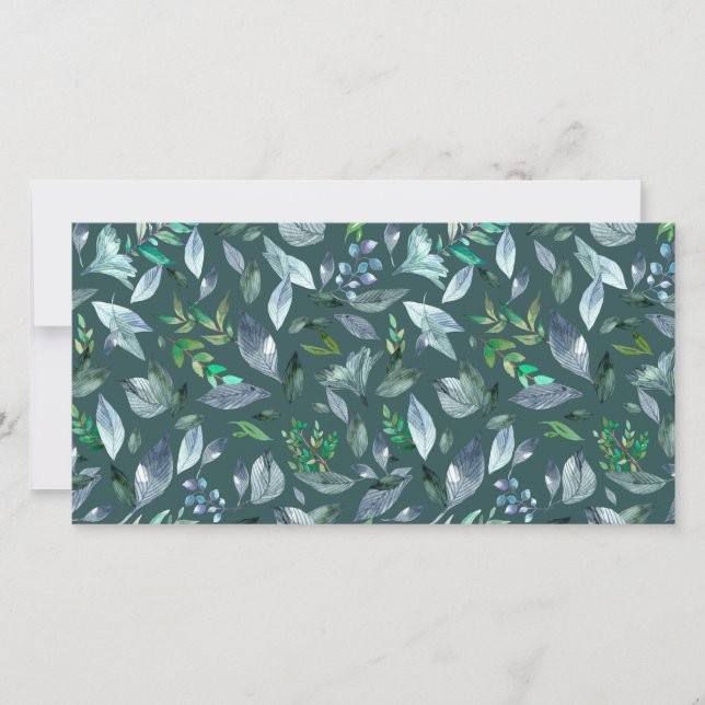 Watercolor fallen leaves 5 save the date (Front)