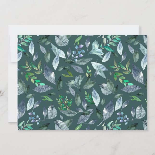 Watercolor fallen leaves 5 save the date (Front)