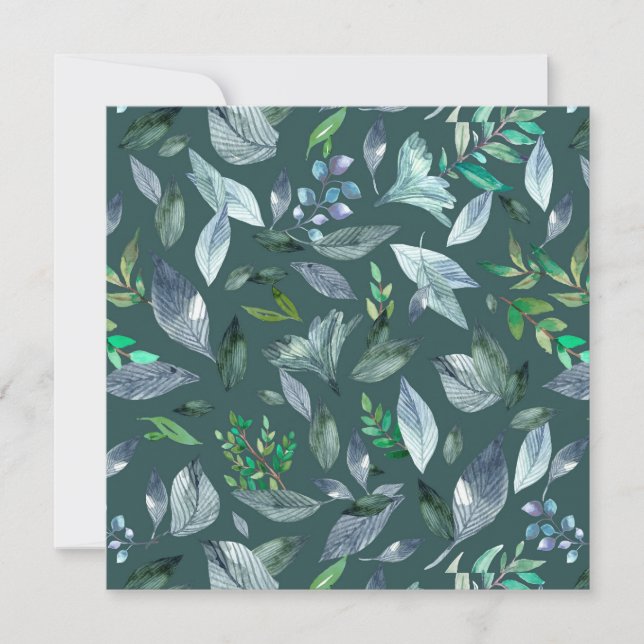 Watercolor fallen leaves 5 save the date (Front)