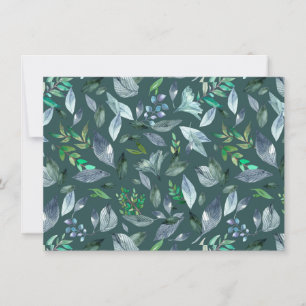 Watercolor fallen leaves 5 save the date
