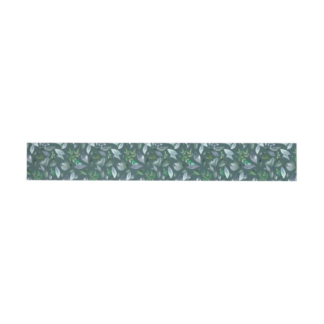 Watercolor fallen leaves 5 wrap around label (Individual)