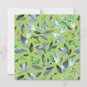 Watercolor fallen leaves 6 magnetic invitation