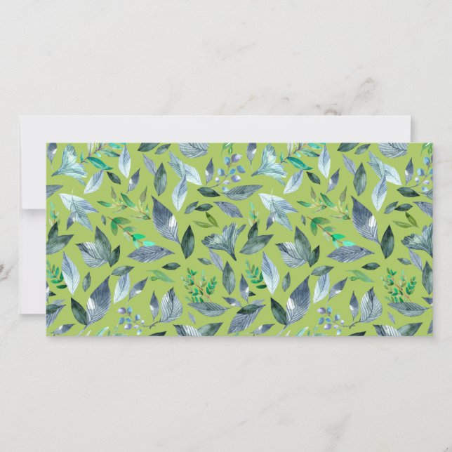 Watercolor fallen leaves 6 save the date (Front)