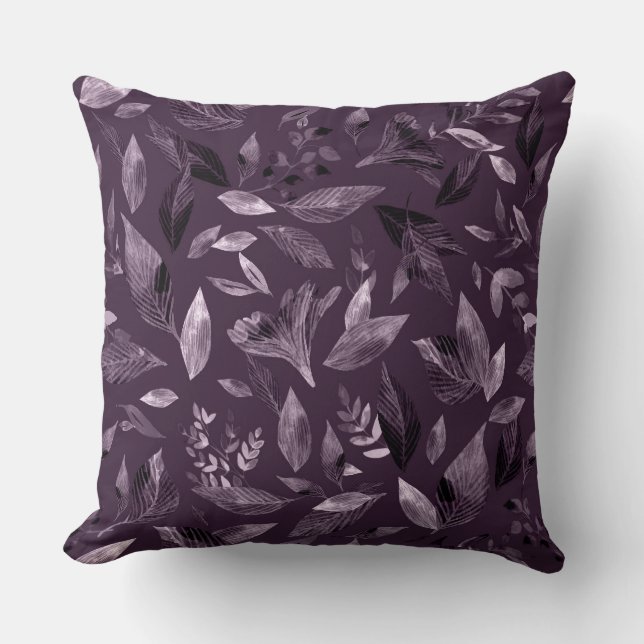 Watercolor fallen leaves 7 cushion (Front)