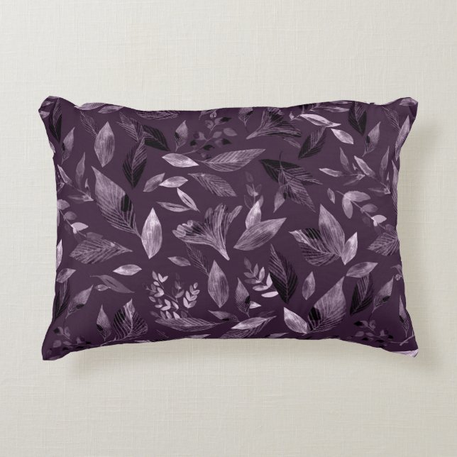 Watercolor fallen leaves 7 decorative cushion (Front)