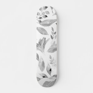 Watercolor fallen leaves 8 skateboard
