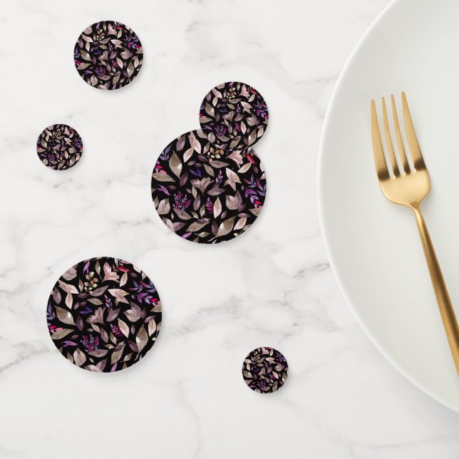 Watercolor fallen leaves confetti (Group)