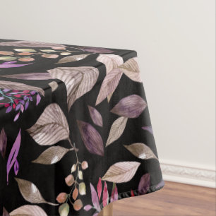 Watercolor fallen leaves tablecloth