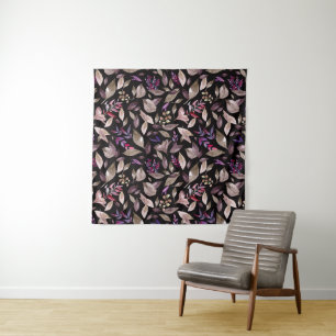 Watercolor fallen leaves tapestry
