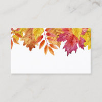 Watercolor Falling Leaves Garland Autumn Wedding