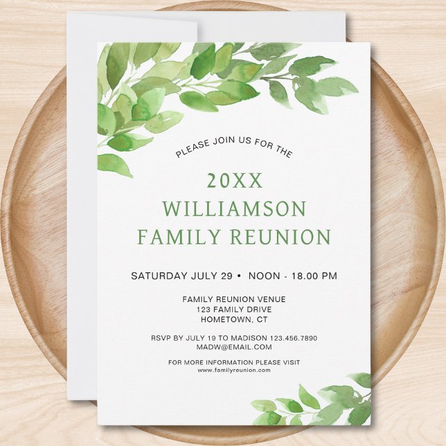 Watercolor Family Tree Family Reunion  Invitation (Creator Uploaded)