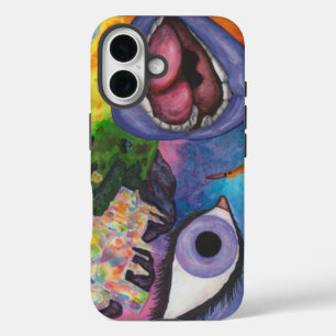 Watercolor Fantasy Dimensions Woman Opal Surreal iPhone 16 Case