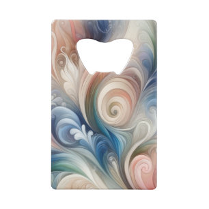 Watercolor Fantasy Floral Pastel Blue & Cream 