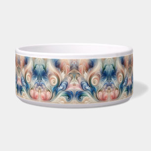 Watercolor Fantasy Floral Pastel Blue & Cream
