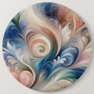Watercolor Fantasy Floral Romantic Pattern 6 Cm Round Badge