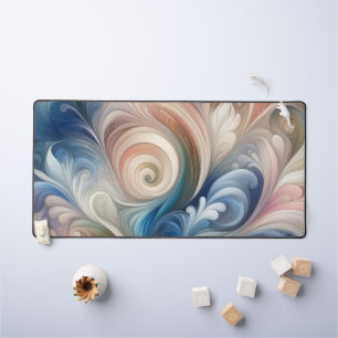 Watercolor Fantasy Floral Romantic Pattern Desk Mat