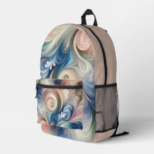 Watercolor Fantasy Floral Romantic Pattern Printed Backpack