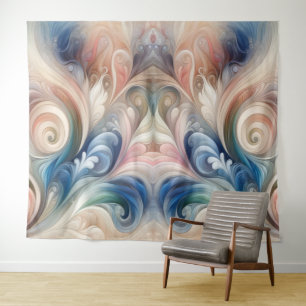 Watercolor Fantasy Floral Romantic Pattern Tapestry