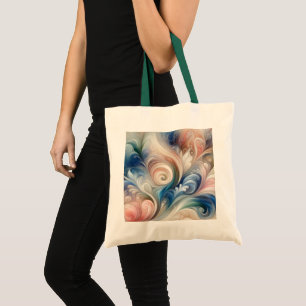 Watercolor Fantasy Floral Romantic Pattern Tote Bag