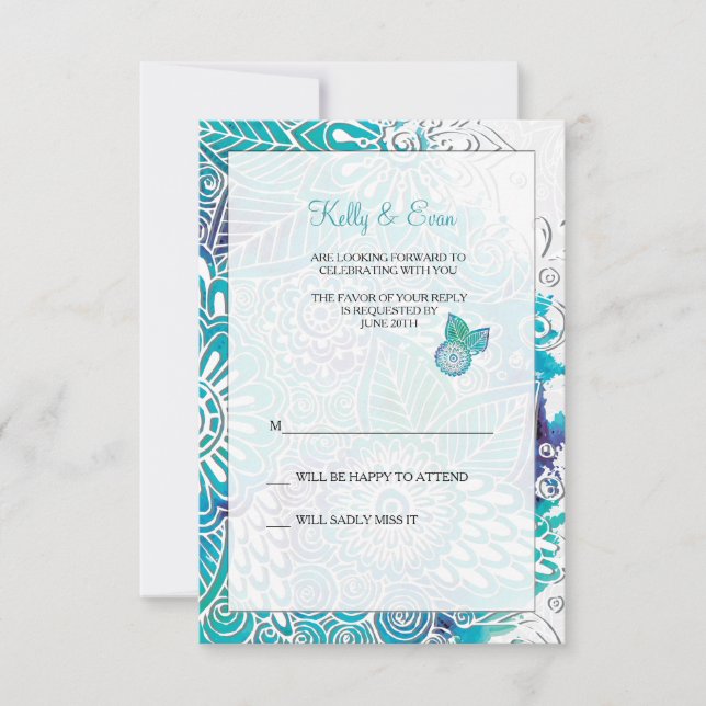 Watercolor Fantasy Response Card (Front)