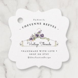 Watercolor Fashion Design   Business Hang Tag