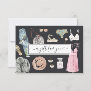 Watercolor Fashion Design   Gift Certificate