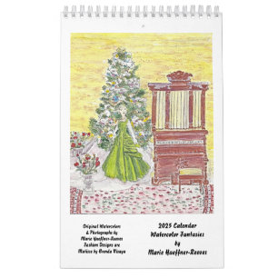 Watercolor Fashion Fantasies by MHHR 2025 Calendar