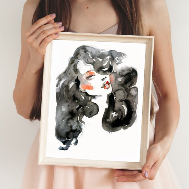 Watercolor Fashion illustration Poster (Creator Uploaded)