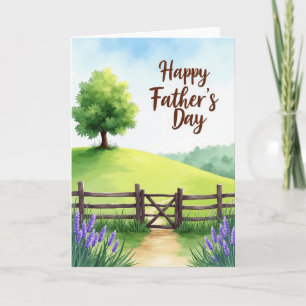 Watercolor Fathers Day Vista Card