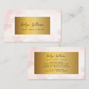 Watercolor & Faux Gold Foil Collection Business Card